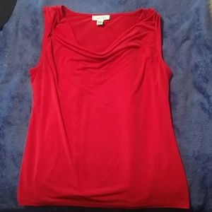 Calvin Klein red cowle neck tank top